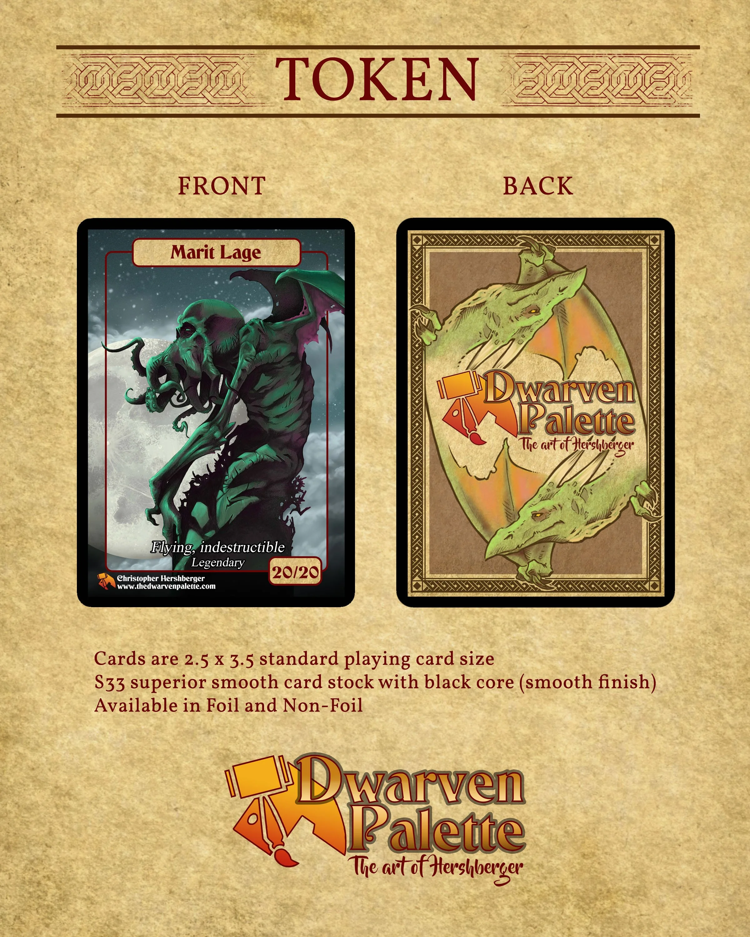 Marit Lage Token - MTG — Dwarven Palette